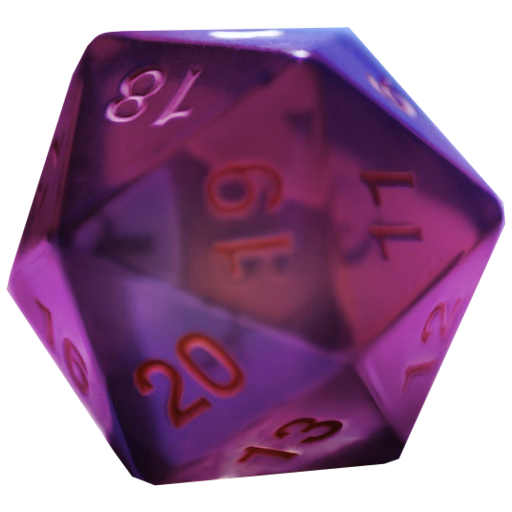 A purple d20, the icon of Tokenize.