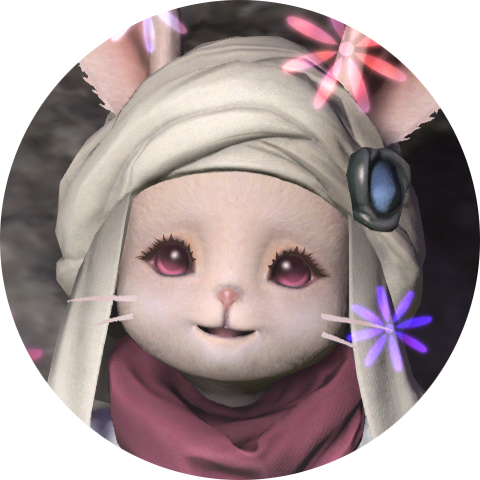 A Loporrit from Final Fantasy XIV wearing pink clothes.